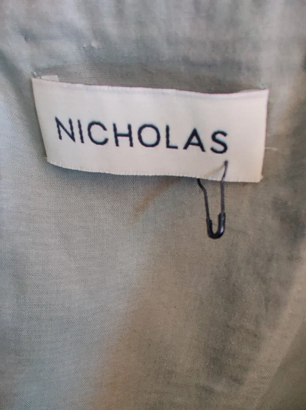 Nicholas Chesa Linen Jumpsuit in Sage Green Size 8